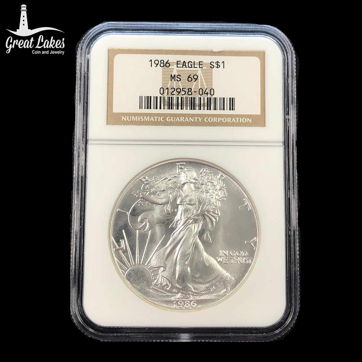 1986 1 oz American Silver Eagle NGC MS69