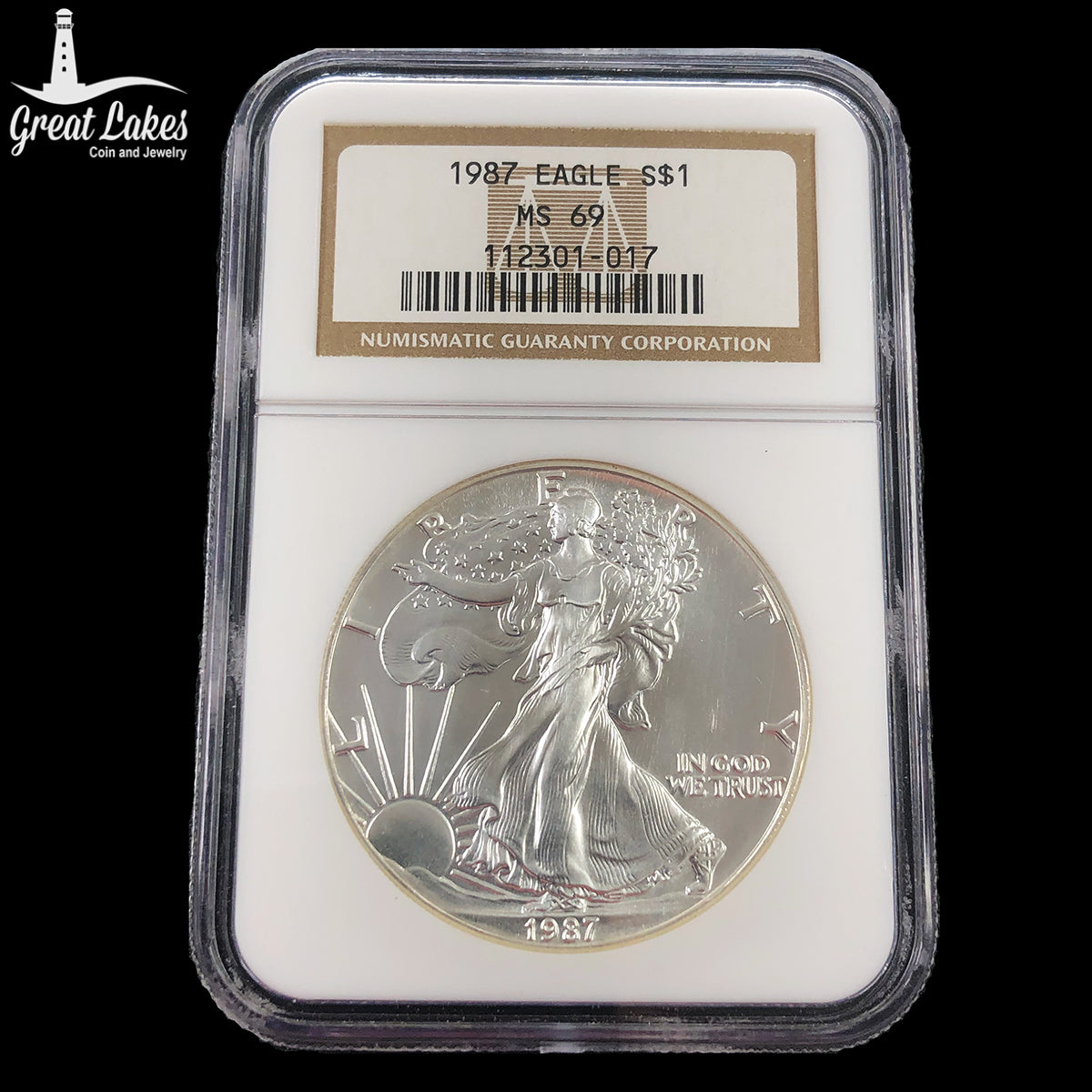 1987 1 oz American Silver Eagle NGC MS69