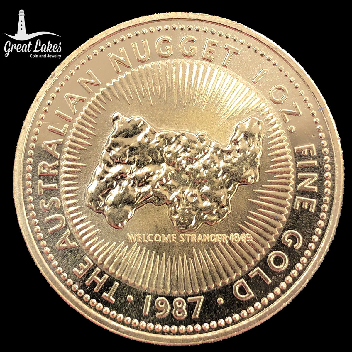 1987 Australian 1 oz Gold Nugget Coin