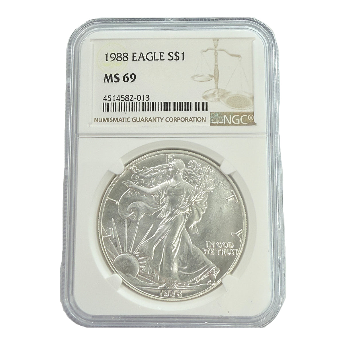 1988 1 oz American Silver Eagle NGC MS69