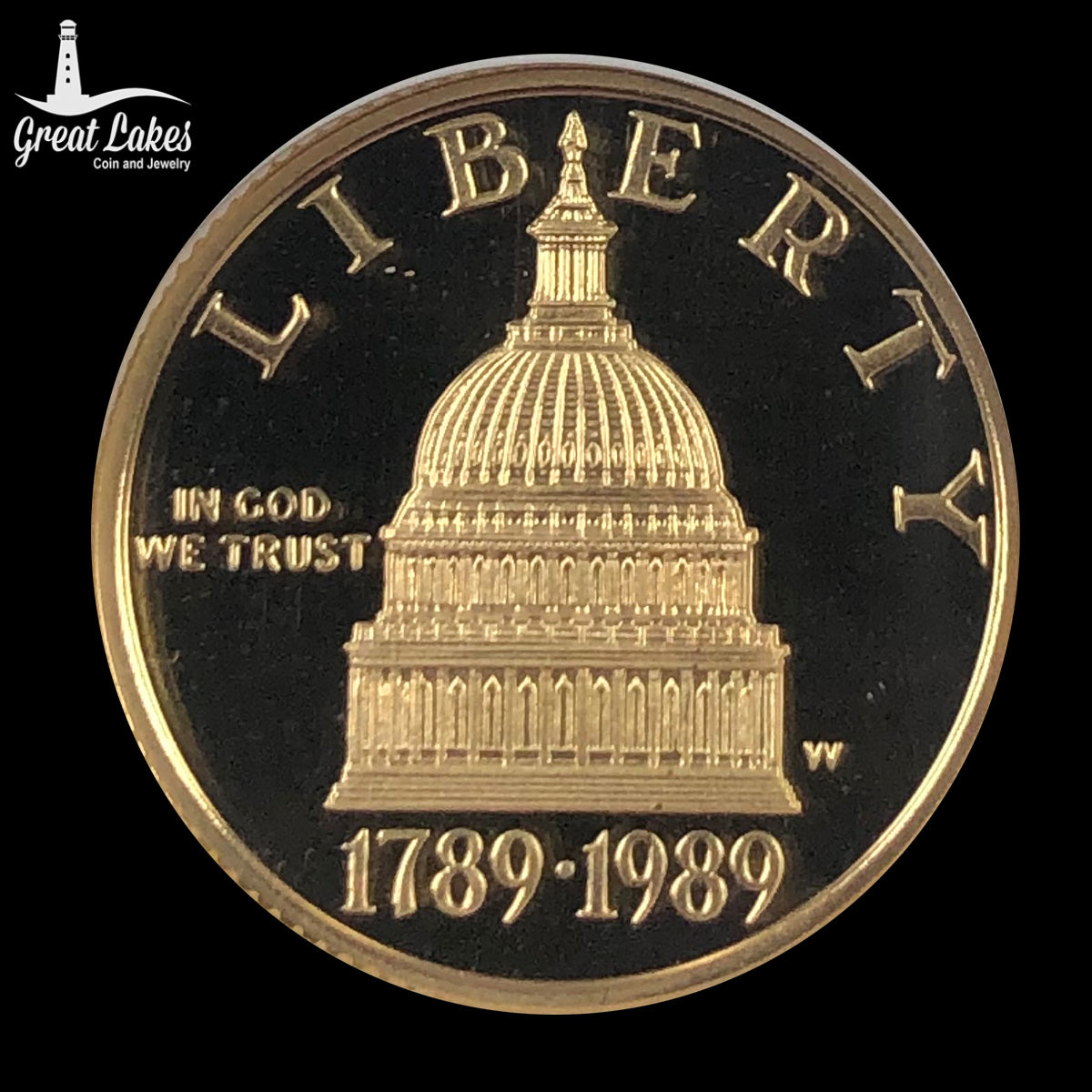 1989-W $5 Congress Commemorative Gold NGC PF 70 Ultra Cameo