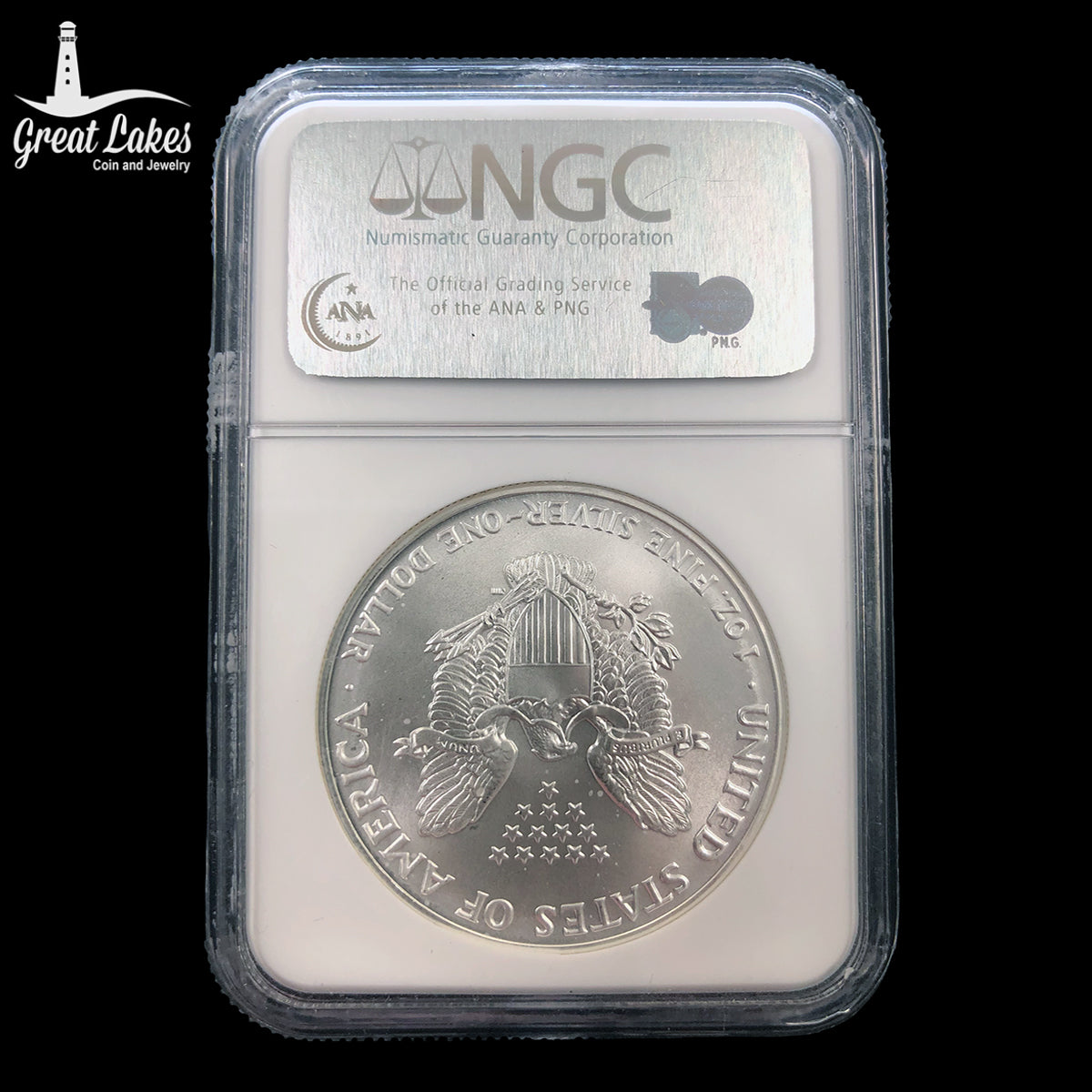 1992 1 oz American Silver Eagle NGC MS68 20th Anniversary Holder