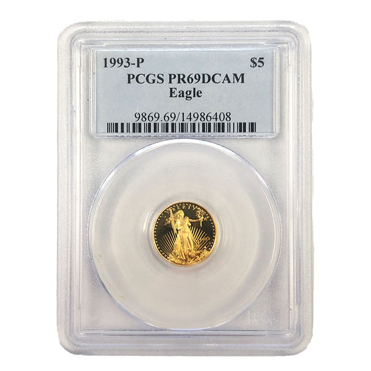 1993-P $5 1/10 oz American Gold Eagle PCGS PR69 DCAM
