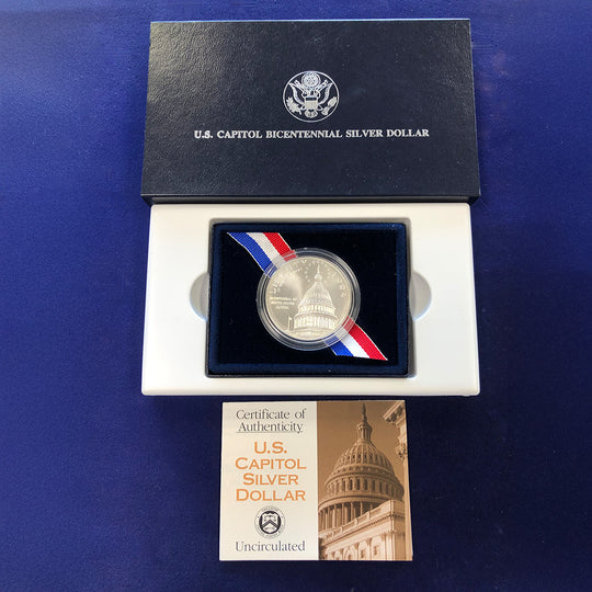 1994-D Capitol Visitor Center Commemorative Uncirculated Dollar (With Box & CoA)