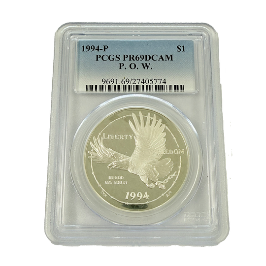 1994-P $1 Prisoner of War Commemorative Silver Dollar PCGS PR69 DCAM