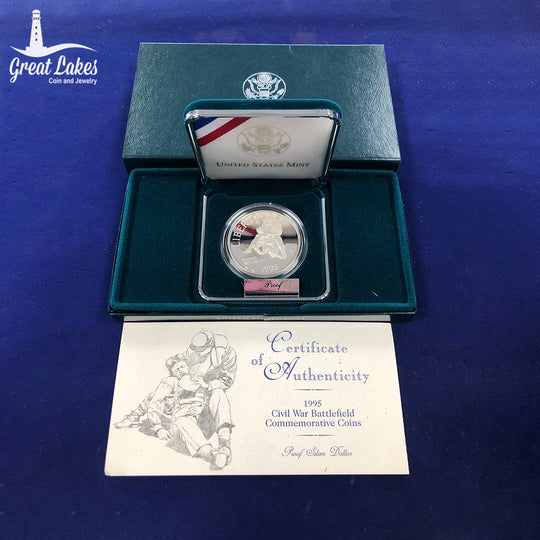 1995-S $1 Civil War Proof (With Box & CoA)