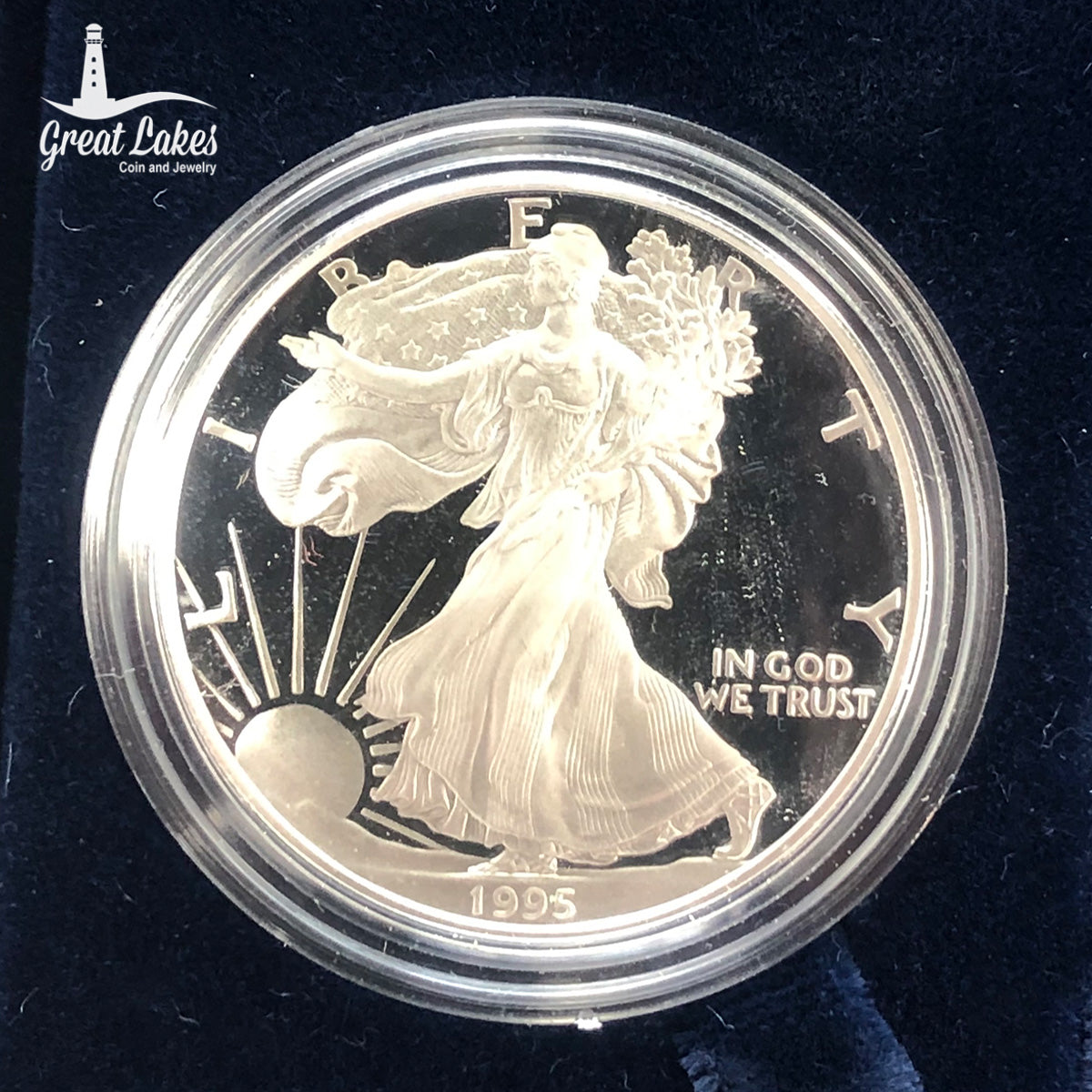1995 Proof American Silver Eagle (With Box & CoA)