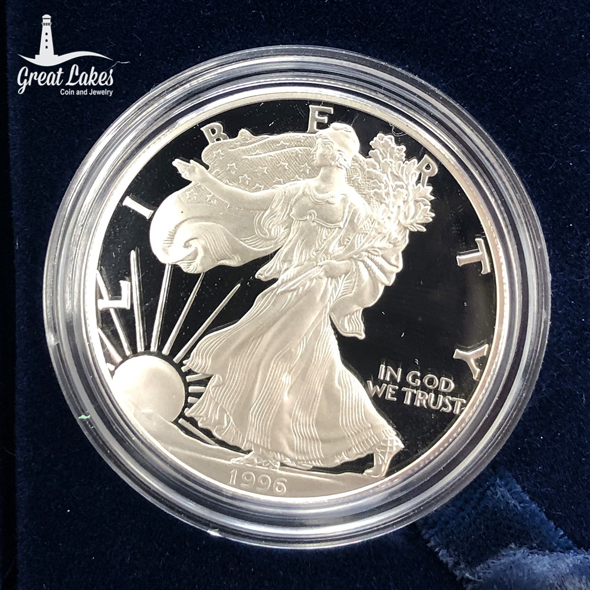 1996-P Proof 1 oz American Silver Eagle (With Box & CoA)