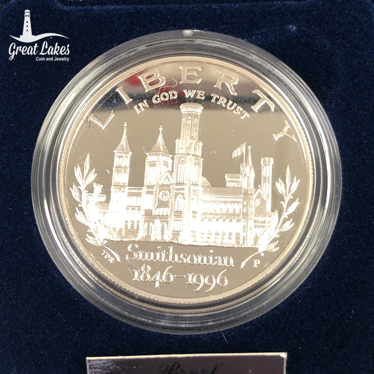 1996-P $1 Smithsonian Commemorative Proof (With Box &amp; CoA)