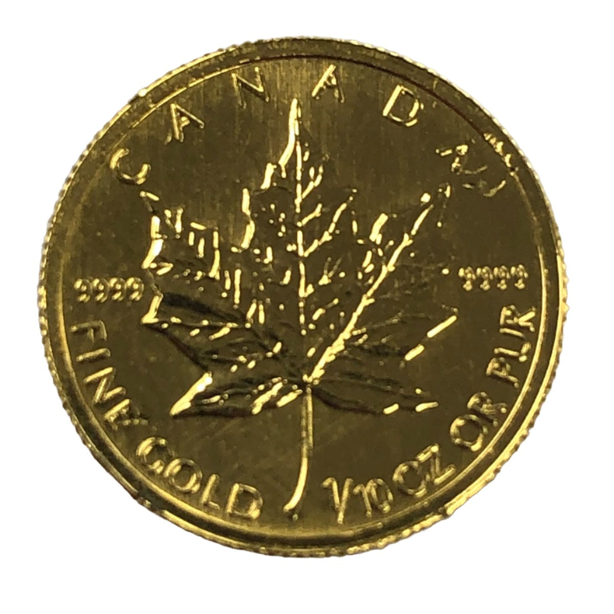 1996 Canadian 1/10 oz Gold Maple (Ex Jewelry)