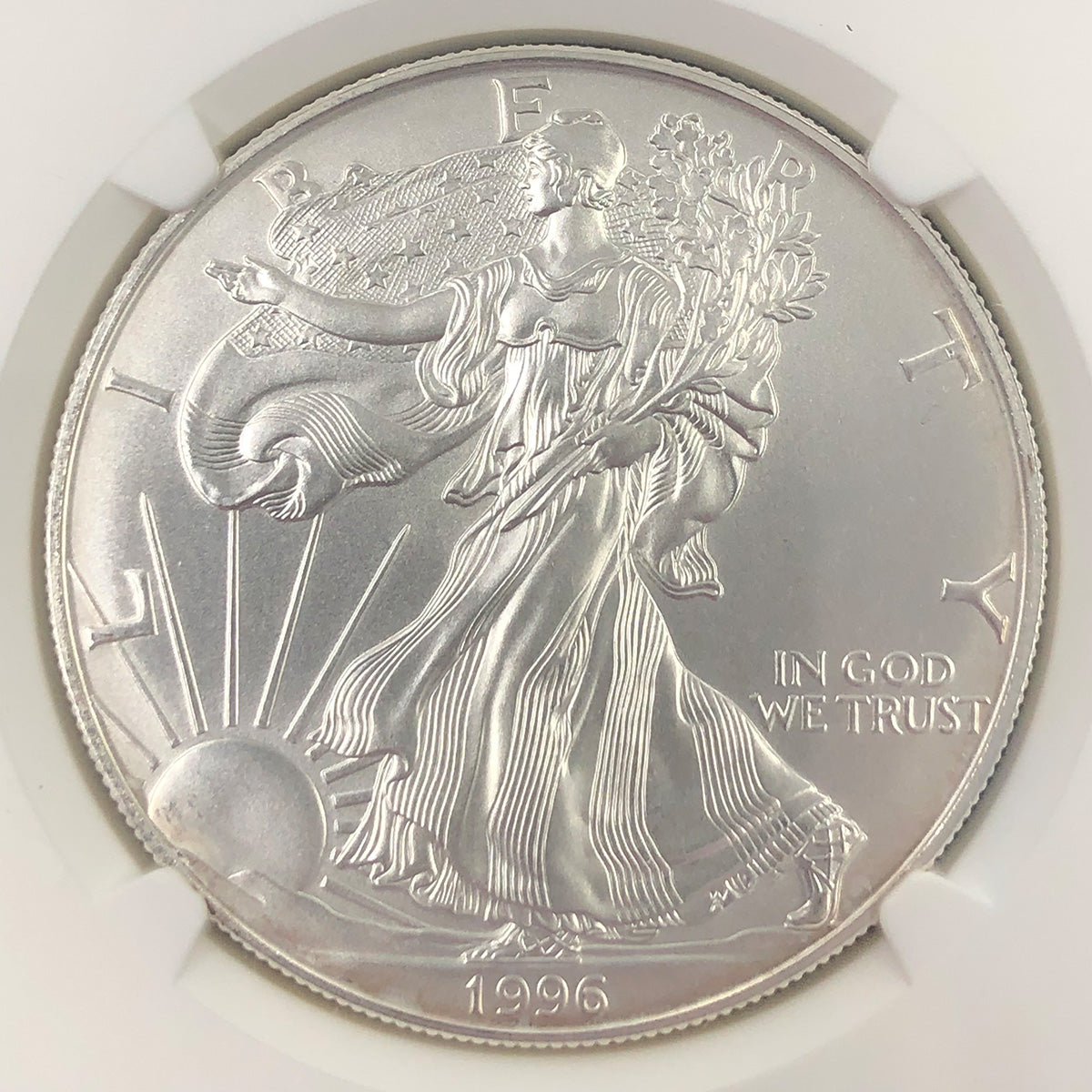 1996 1 oz American Silver Eagle NGC MS69