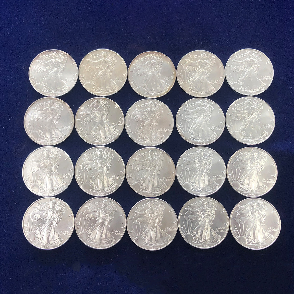 Roll of 1996 1 oz American Silver Eagle (Off Quality) (Key Date Roll)
