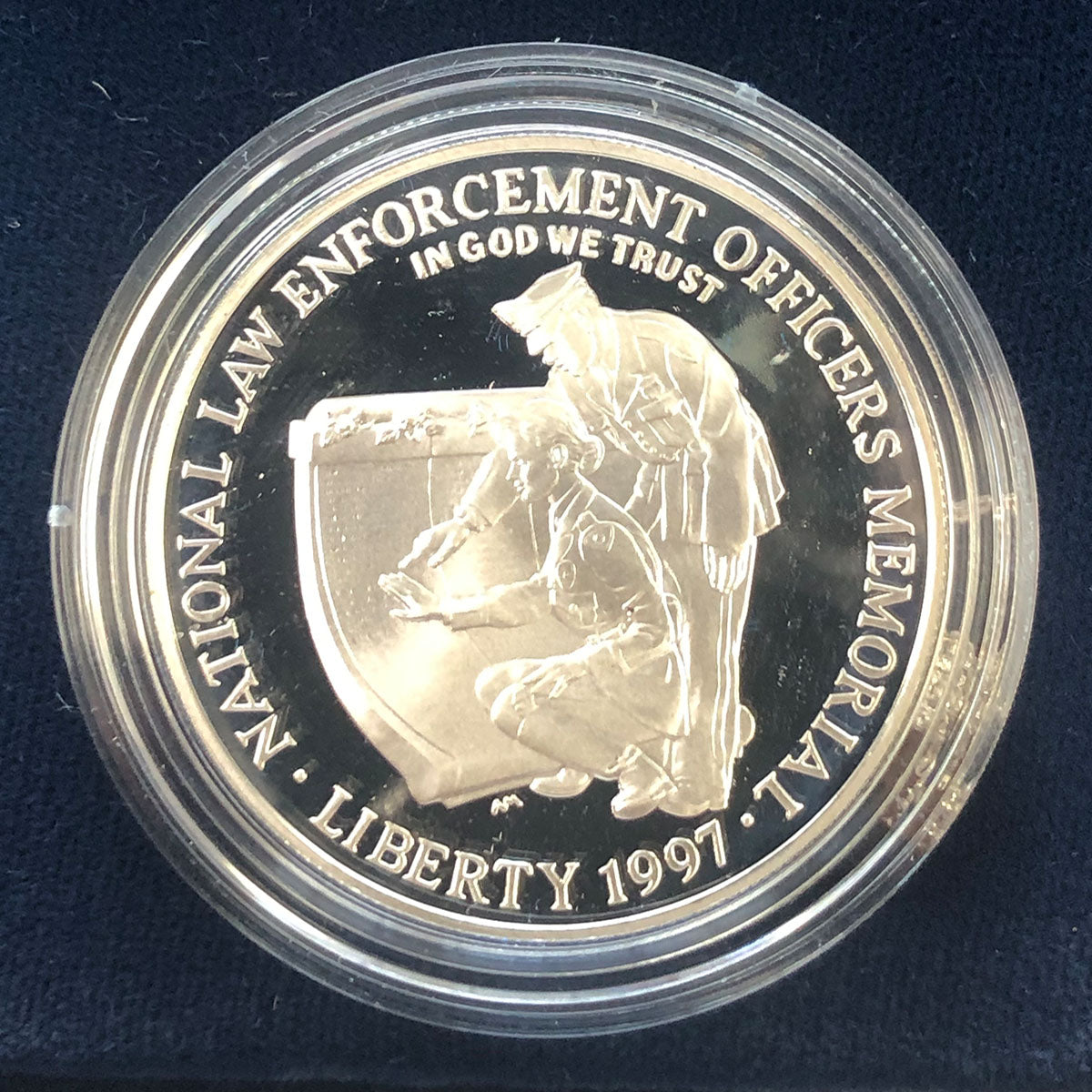 1997-P Law Enforcement  $1 Silver Commemorative Proof (With Box &amp; CoA)