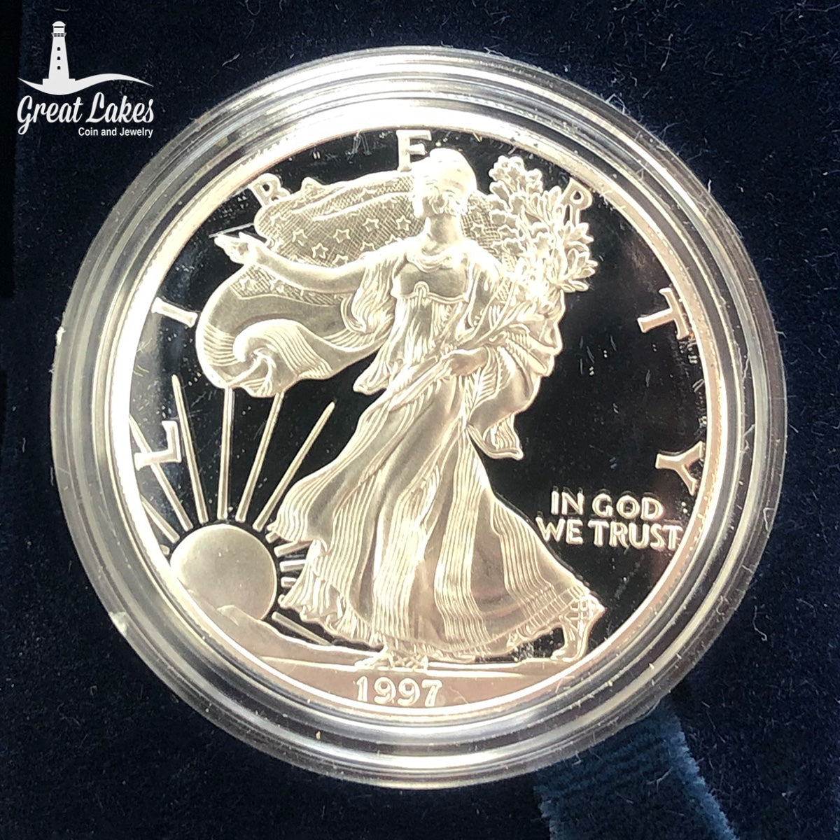1997 Proof American Silver Eagle (With Box & CoA)