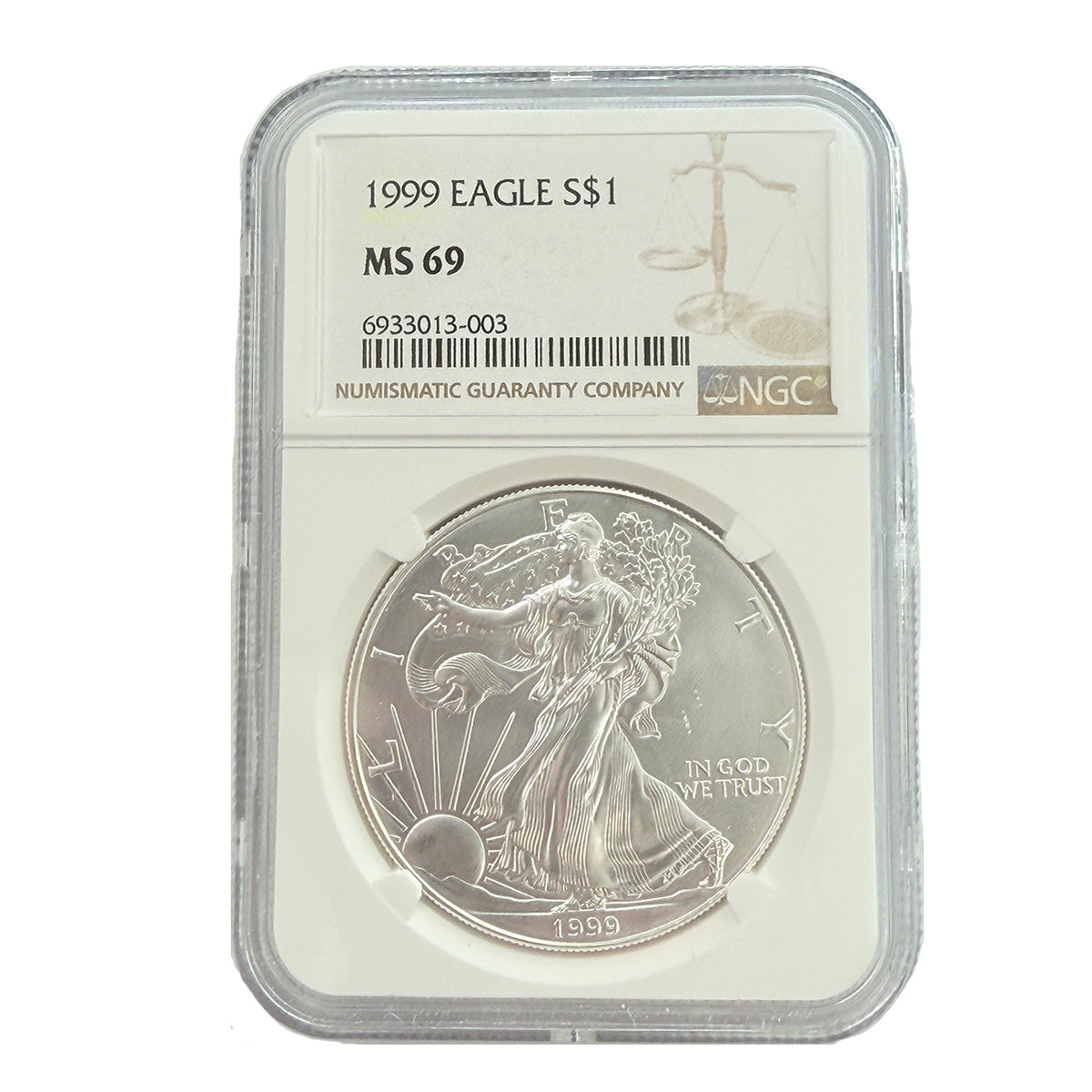 1999 1 oz American Silver Eagle NGC MS69