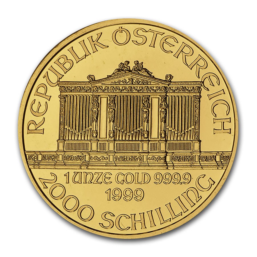 1999 Austrian 1 oz Gold Philharmonic (BU)