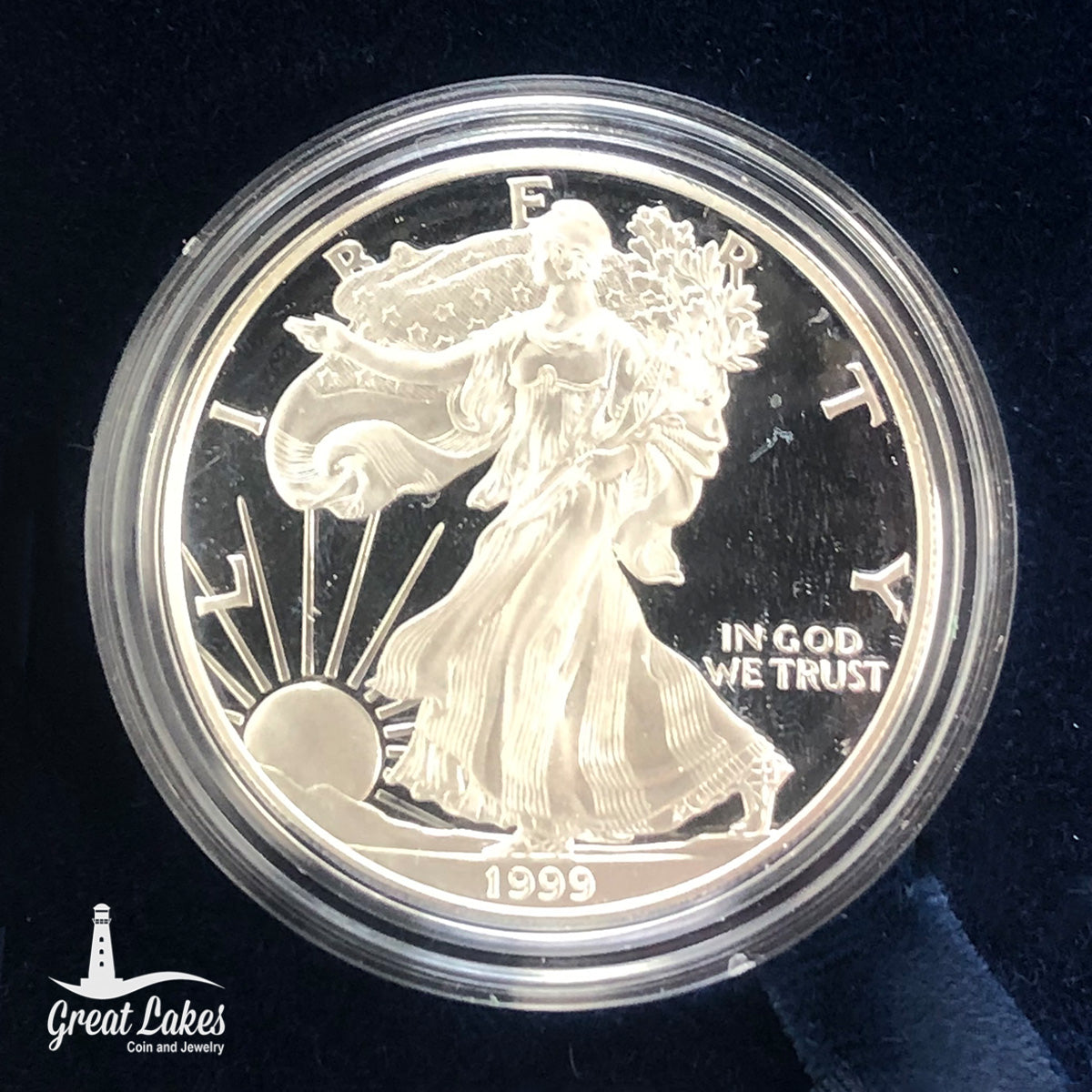1999 Proof American Silver Eagle (With Box & CoA)