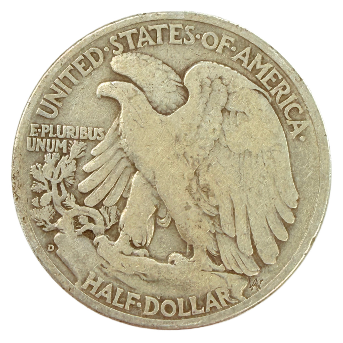 1938-D Walking Liberty Half Dollar (VG Details)