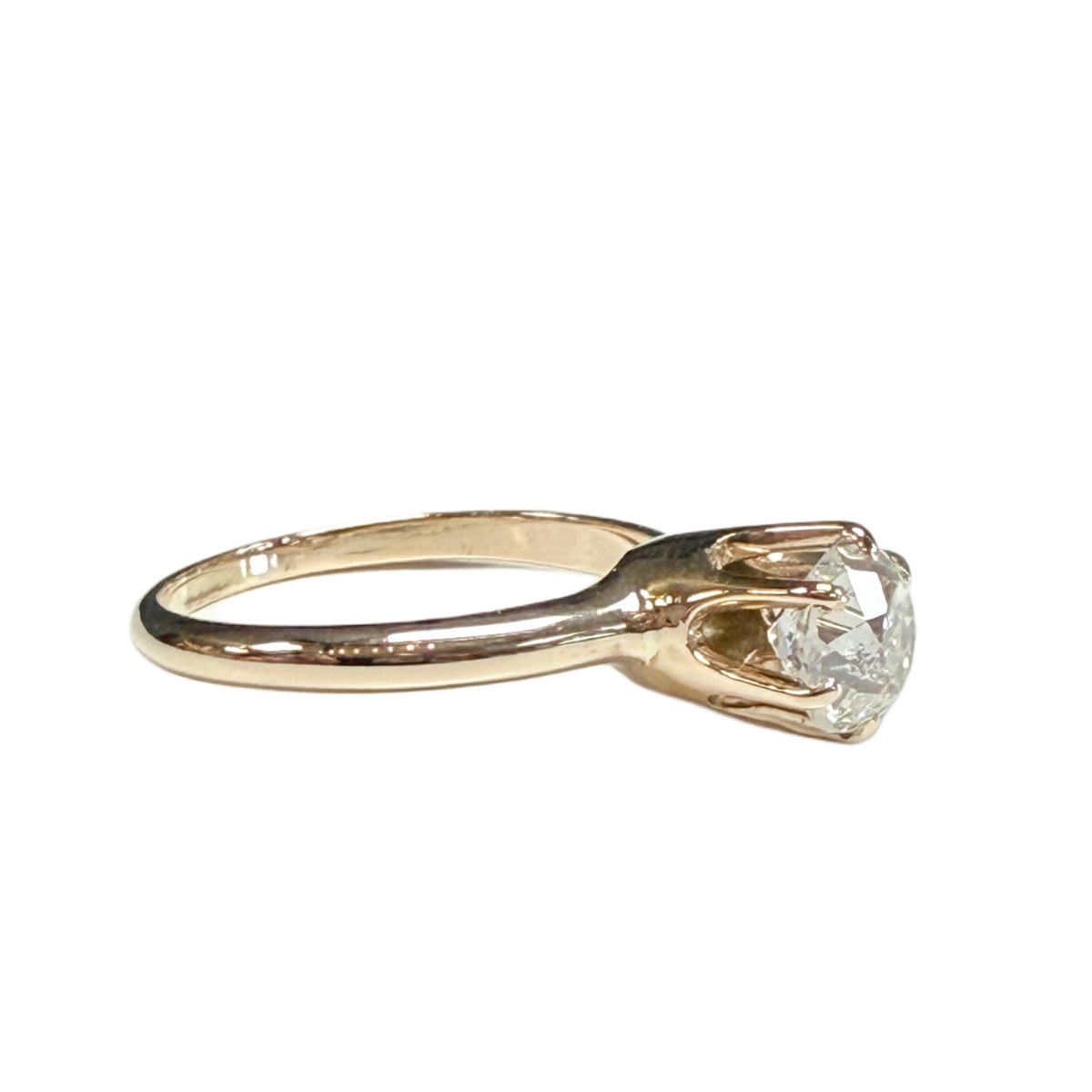 Vintage 10k Gold Diamond Solitaire Ring