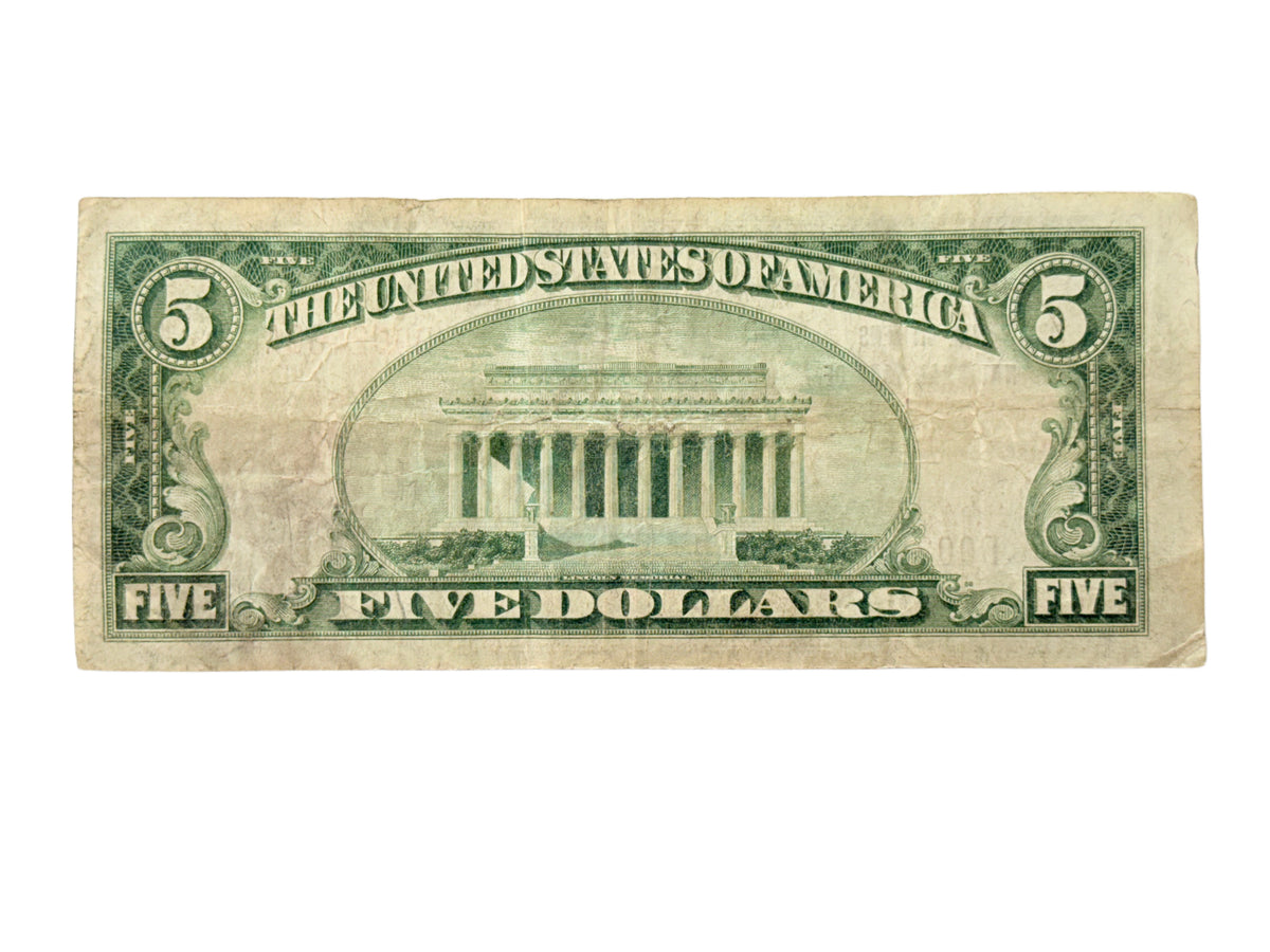 FR.1800-2 1929 Type 2 $5 National Bank Note - The Citizens National Bank Of Wooster Ohio Charter #7670 VF