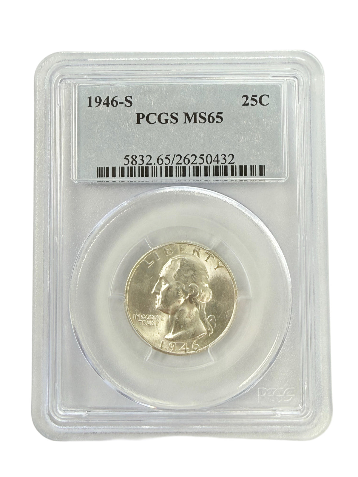 1946-S Washington Quarter PCGS MS65