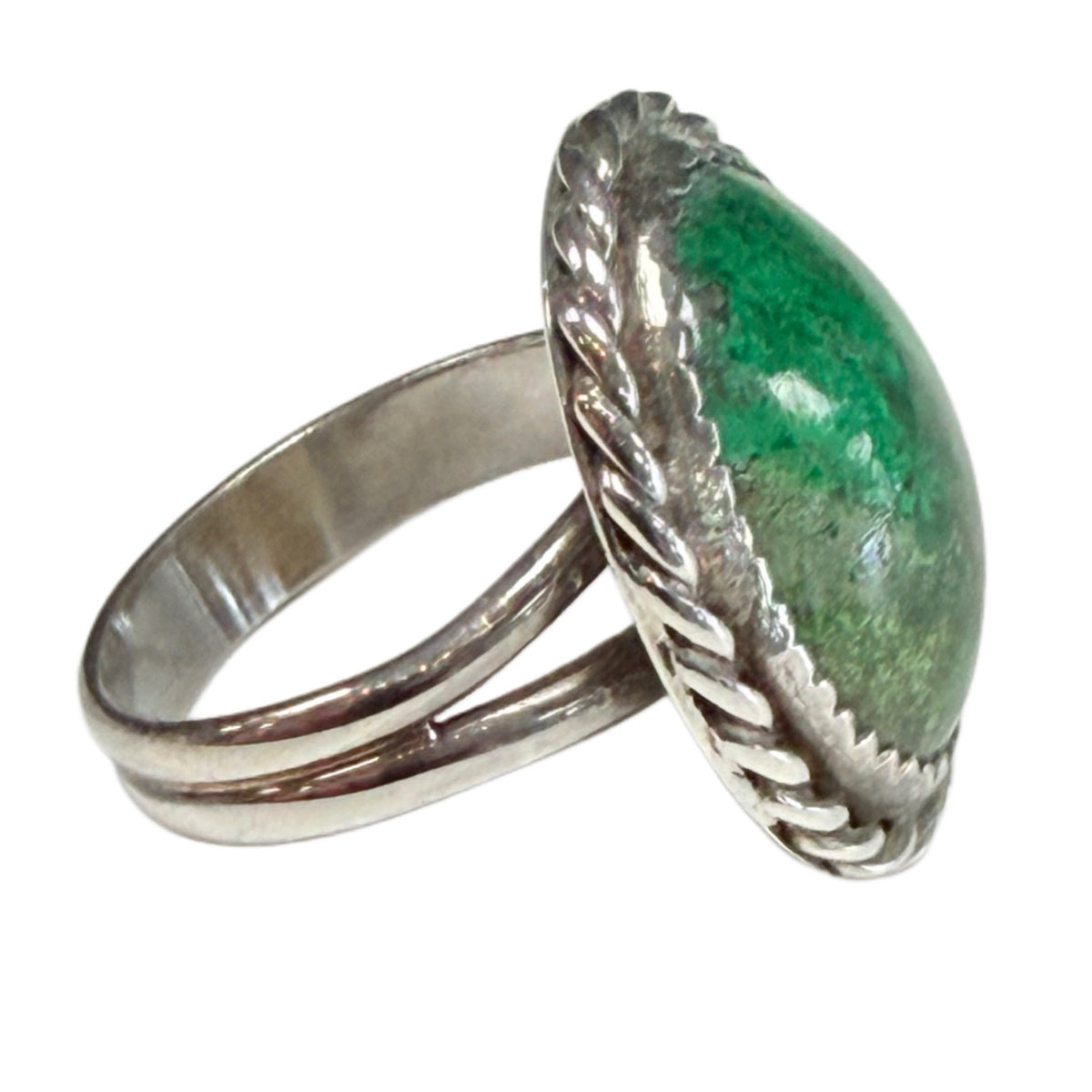 Native American Silver & Green Turquoise Ring