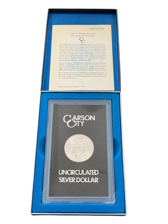 1883-CC Morgan Silver Dollar GSA (With Box & CoA)