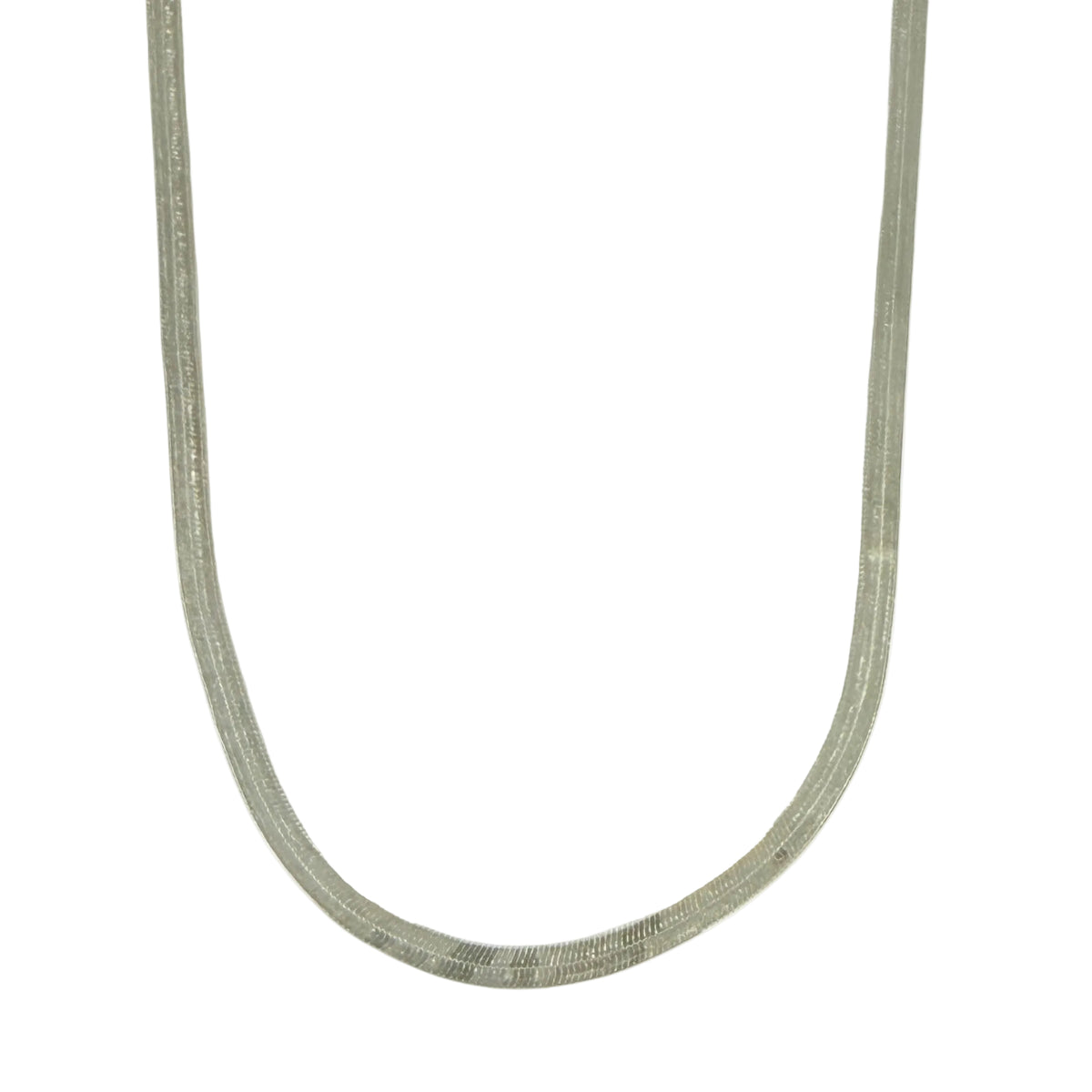 Silver Herringbone Necklace