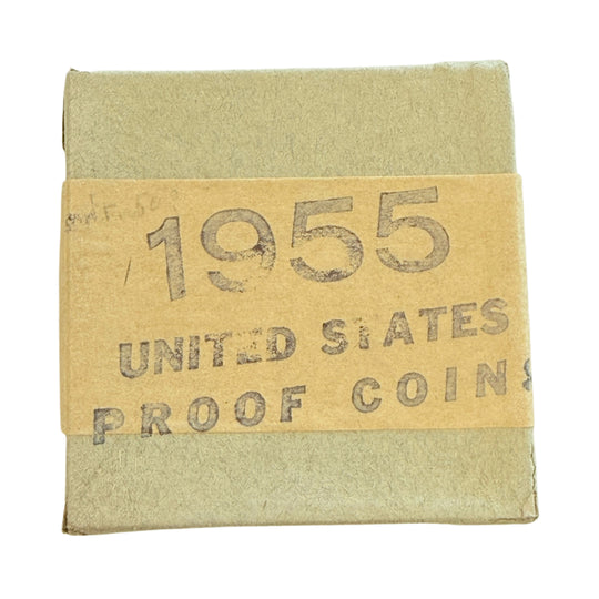 1955 United States Mint Proof Set in Original Box (Cellophane Replaced)