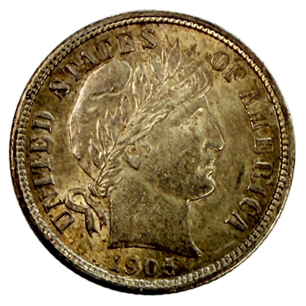 1905 Barber Silver Dime (AU)