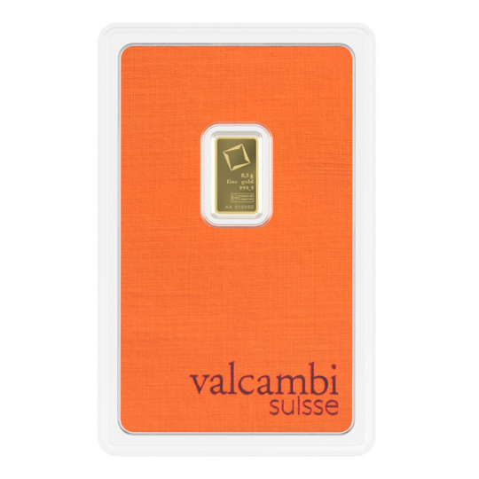 Valcambi 1/2g Gold Bar (In Assay)