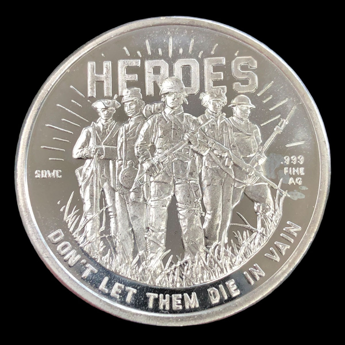 D Day Heroes 1 oz Silver Round (Secondary)