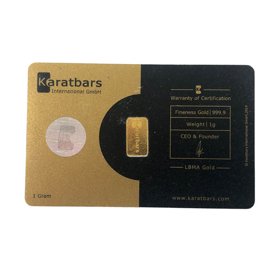 Karatbar 1 g Gold Bar (Secondary)