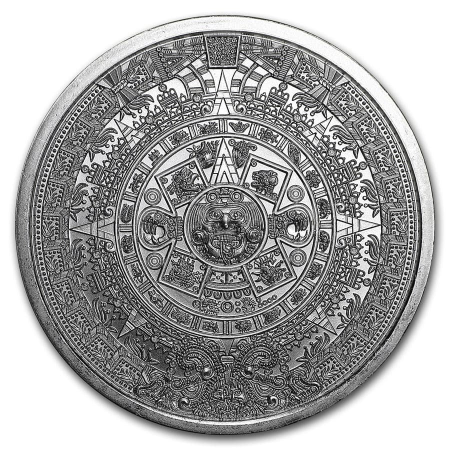 Aztec Calendar 1 oz Silver Round - MI