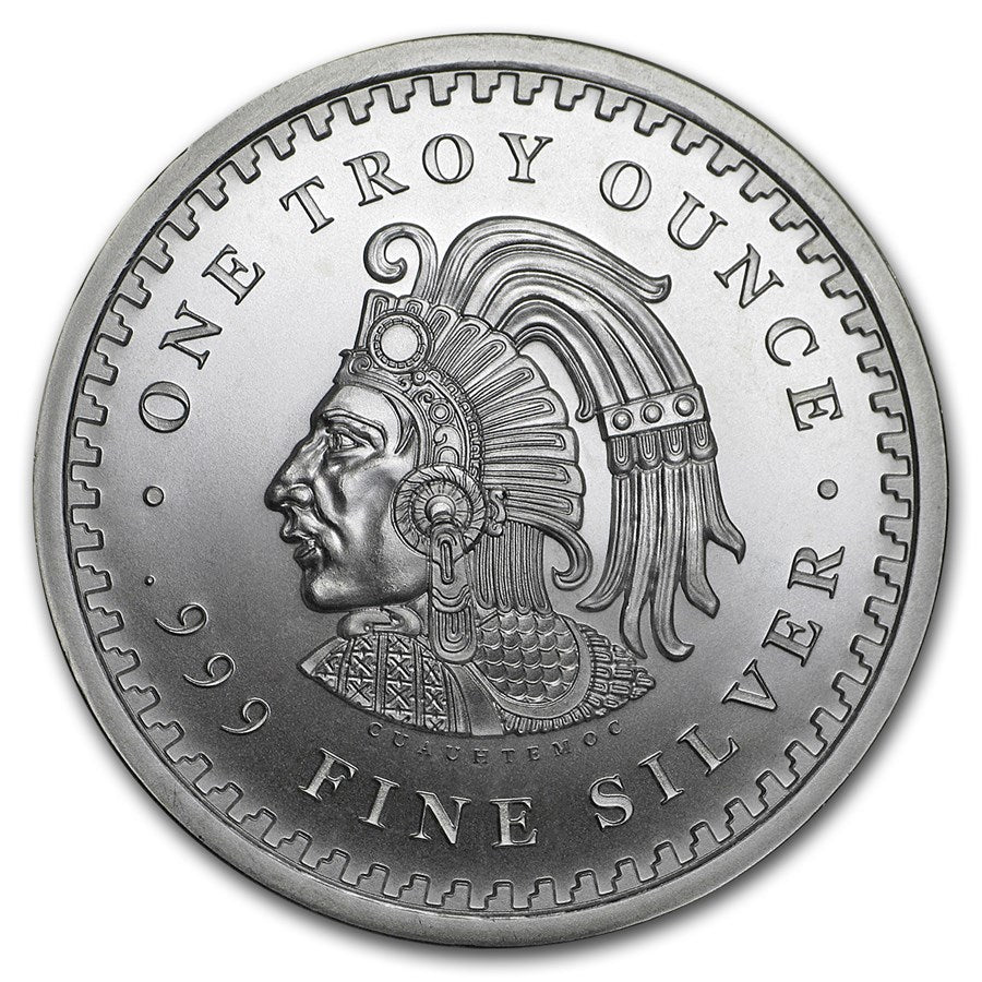 Aztec Calendar 1 oz Silver Round (Secondary Market) (Tube)