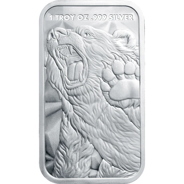 Bull & Bear 1 oz Silver Bar (BU)