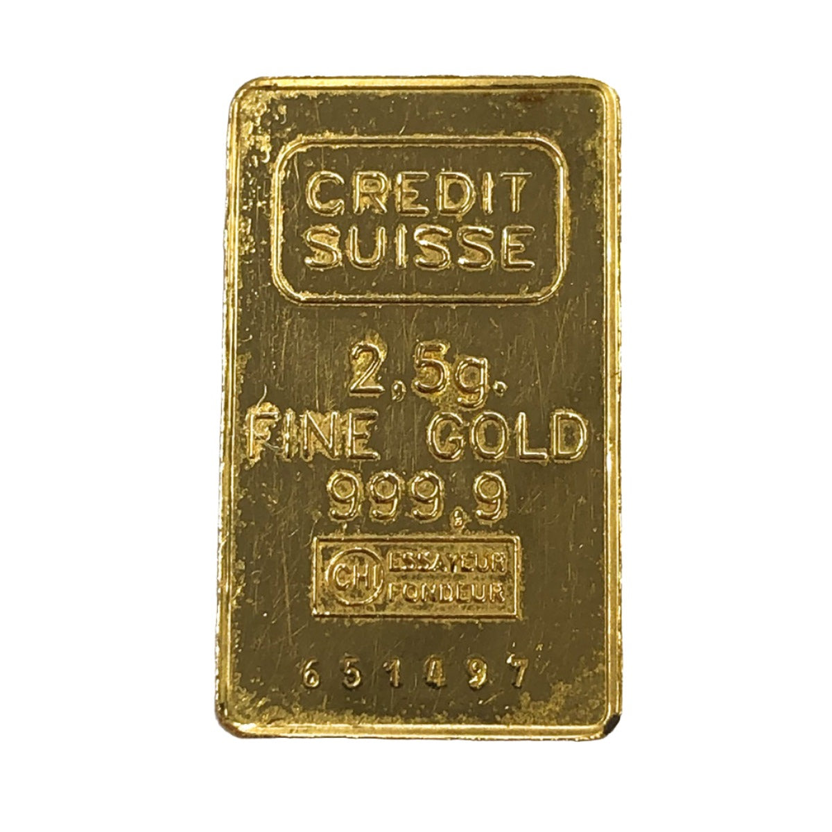 Credit Suisse 2.5 g Gold Bar (Ex Jewelry)