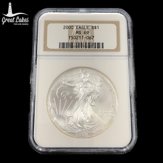 2000 1 oz American Silver Eagle NGC MS69