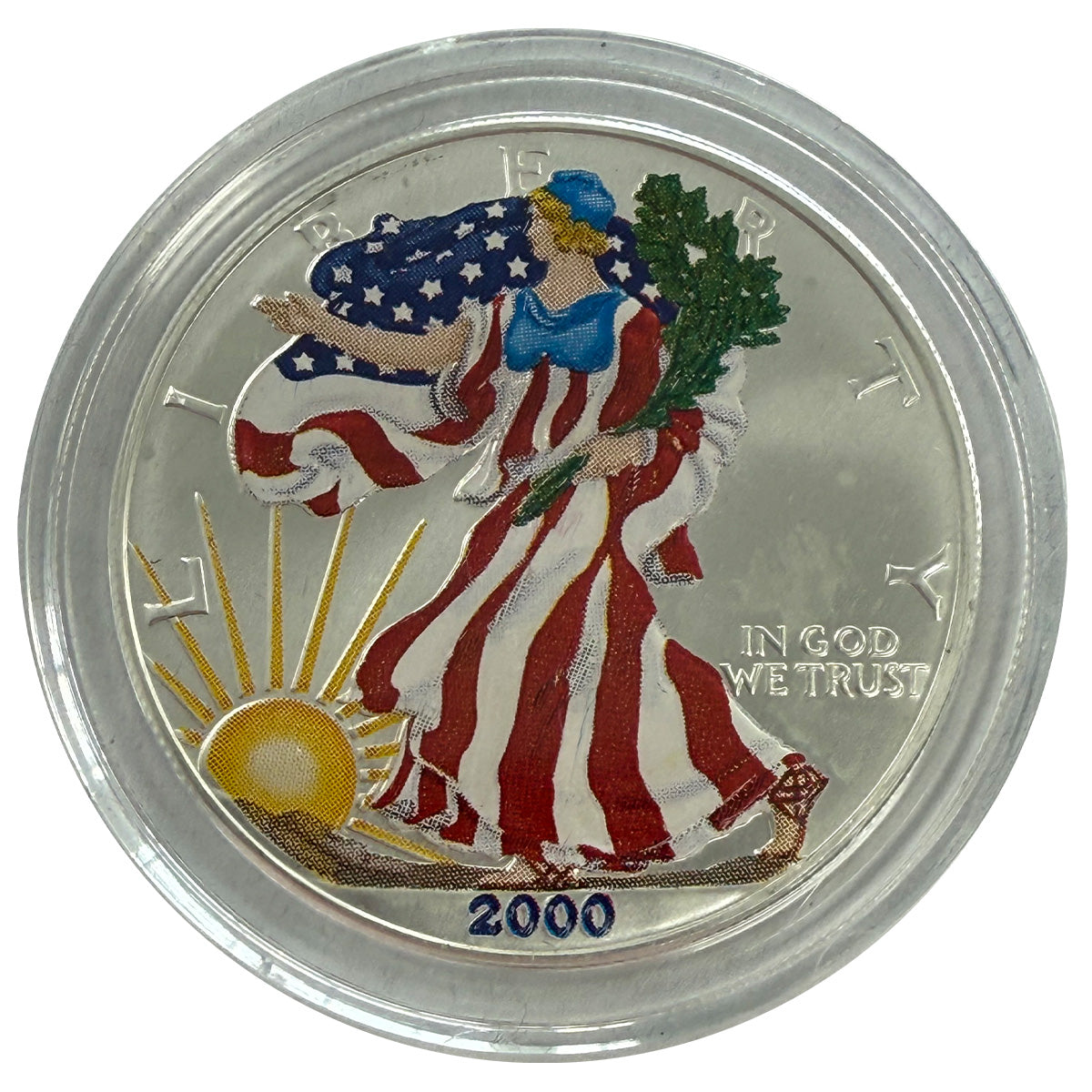 2000 1 oz Colorized American Silver Eagle