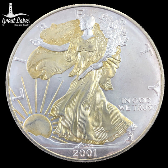 2001 Gilded 1 oz American Silver Eagle