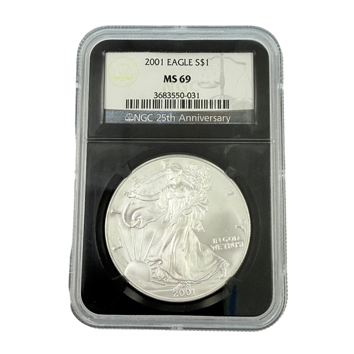 2001 1 oz American Silver Eagle NGC MS69