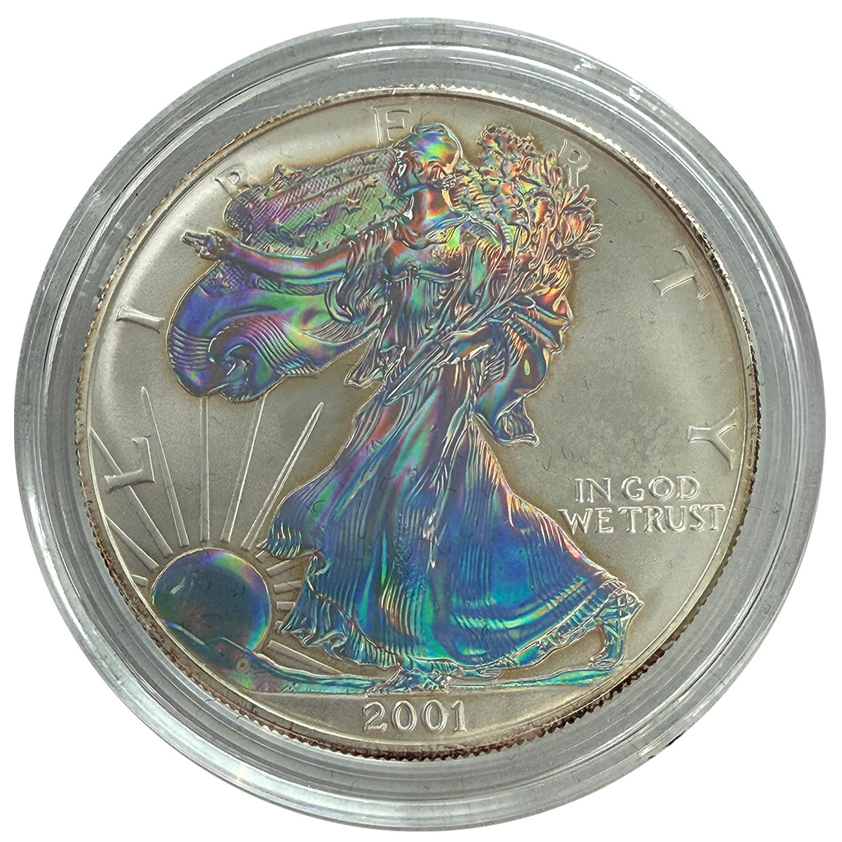 2001 1 oz Colorized American Silver Eagle