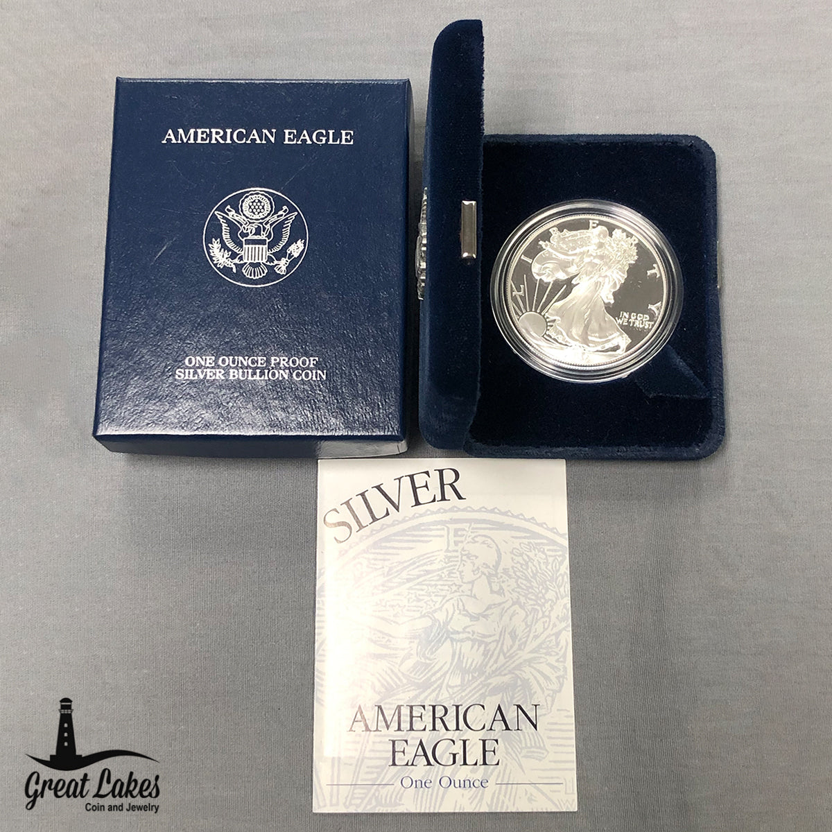 2002-W Proof American Silver Eagle (With Box & CoA)
