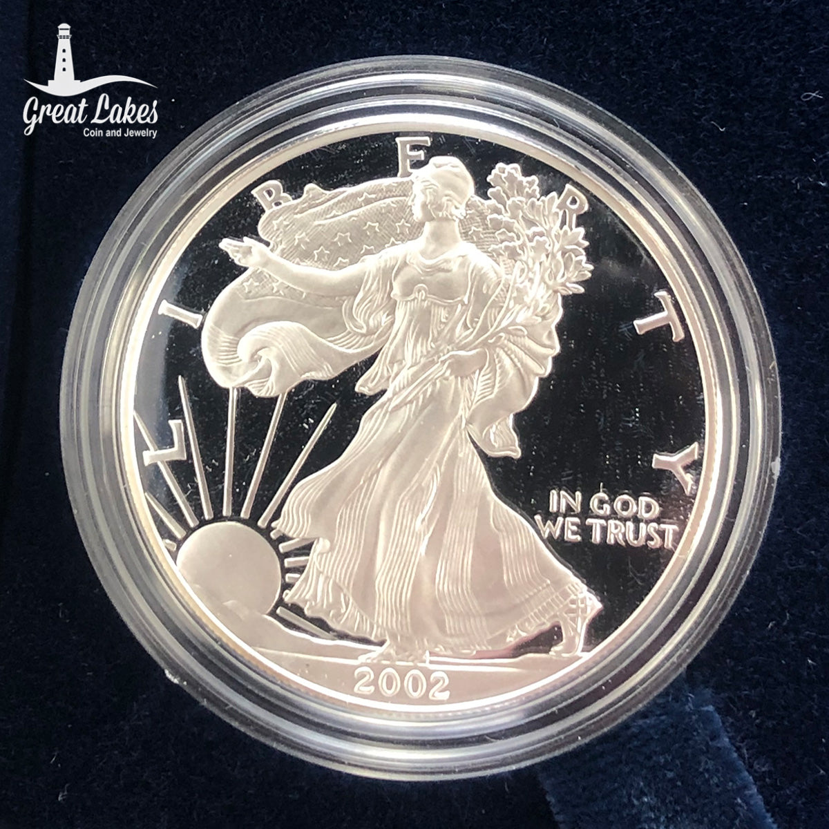 2002 Proof American Silver Eagle (With Box & CoA)