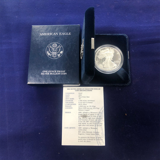 2003-W Proof American Silver Eagle (With Box & CoA)