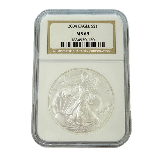 2004 1 oz American Silver Eagle NGC MS69
