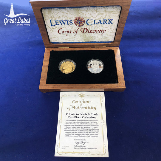 2004 Lewis and Clark Gold and Silver Tribute Set