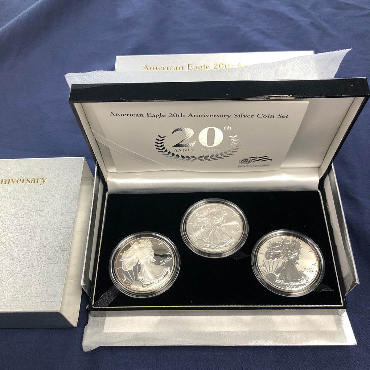2006 3 Piece Proof American Silver Eagle Anniversary Set (With Box & CoA)