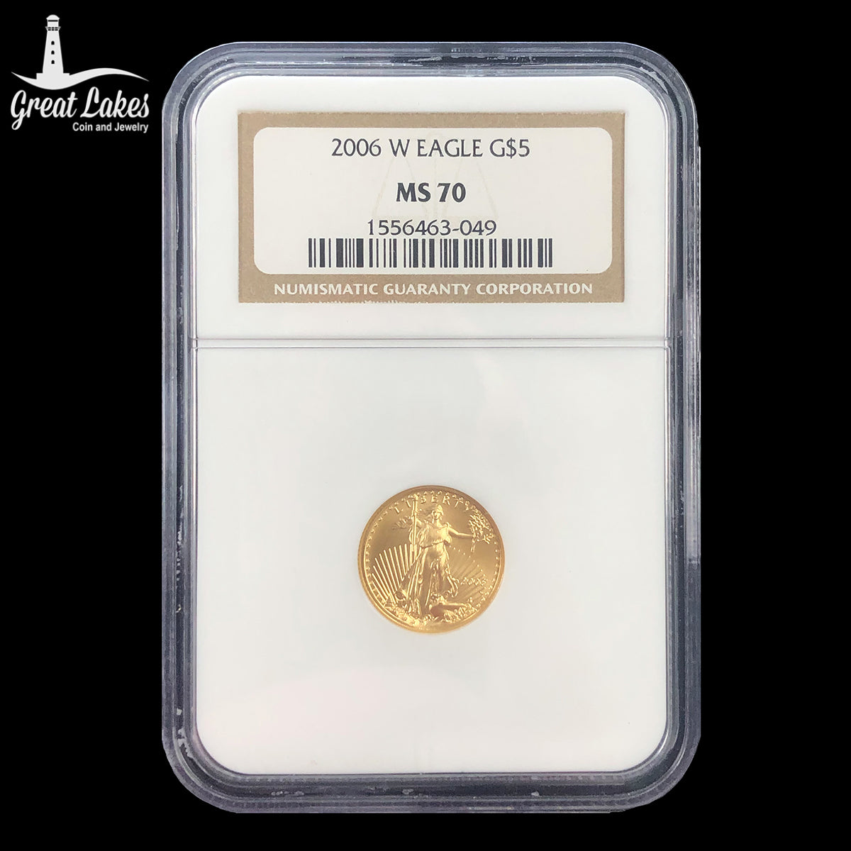 2006-W 1/10 oz Burnished American Gold Eagle NGC MS70