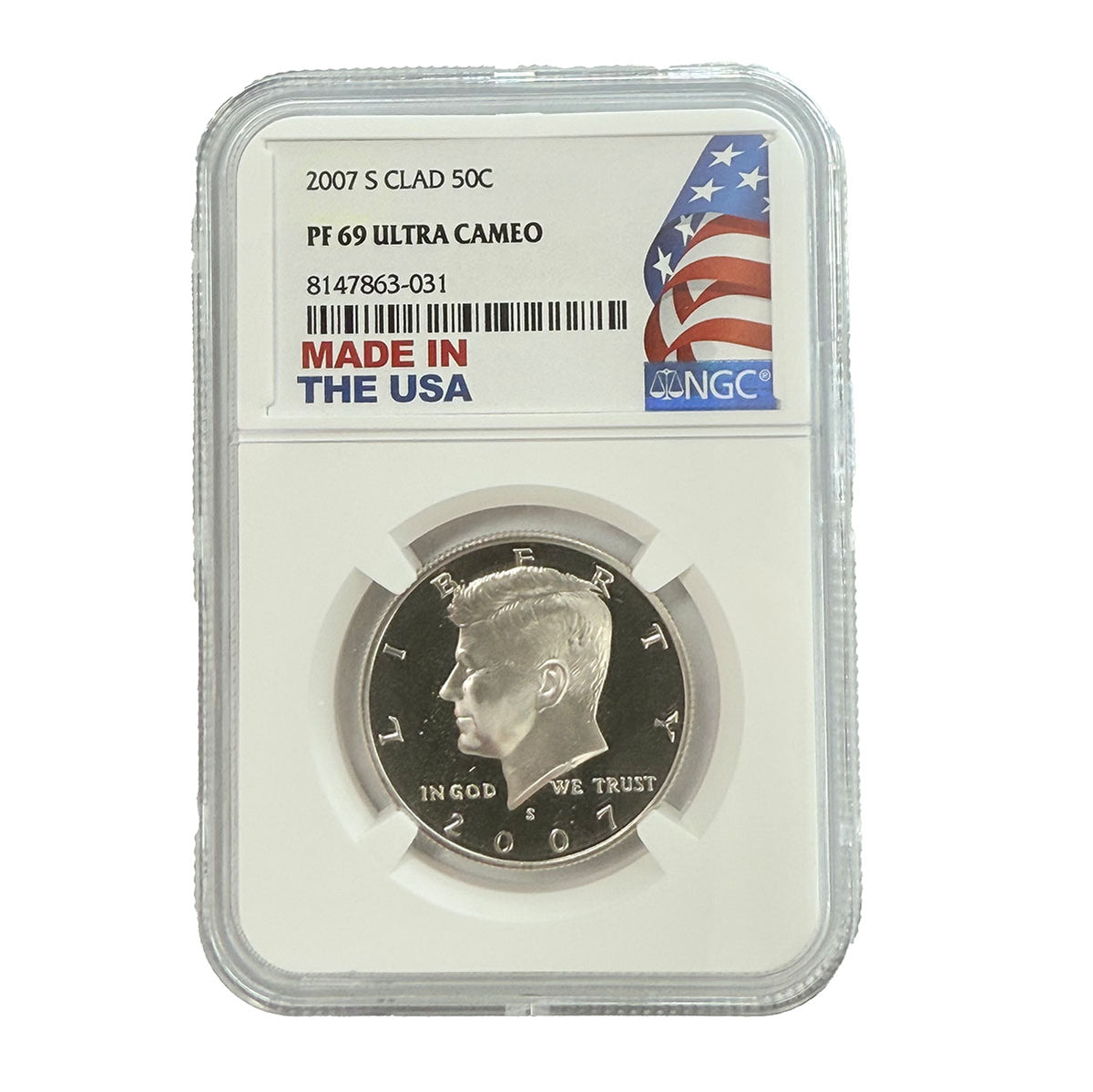 2007-S Kennedy Half Dollar NGC PF69 Ultra Cameo